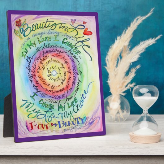 Rainbow Cancer Poem Affirmation Art Plaque Fotoplaat (Zijkant)
