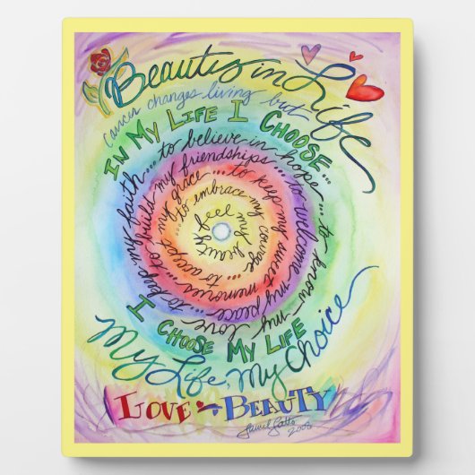 Rainbow Cancer Poem Affirmation Art Plaque Fotoplaat (Voorkant)