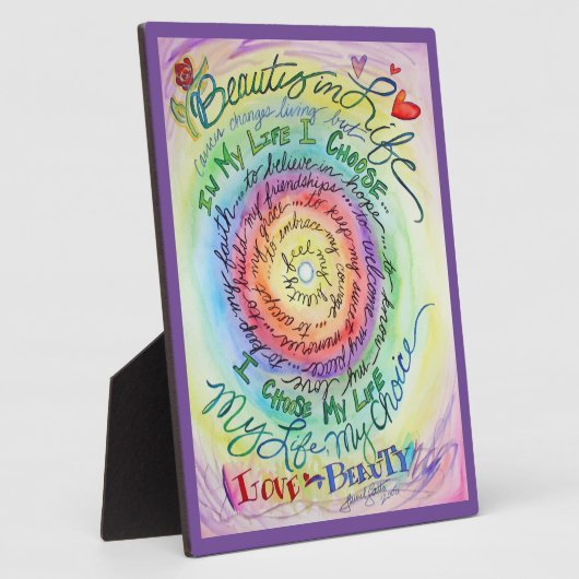Rainbow Cancer Poem Affirmation Art Print Plaque Fotoplaat (Zijkant)