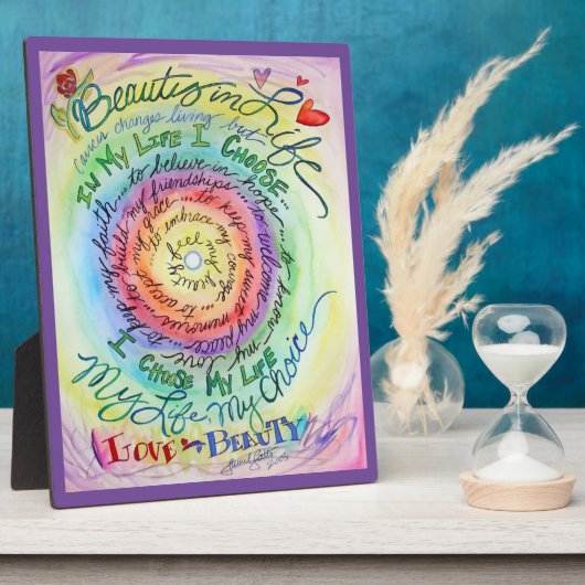 Rainbow Cancer Poem Affirmation Art Print Plaque Fotoplaat (Zijkant)