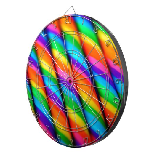 Rainbow Candy Cane Dartbord (Voorkant Rechts)