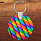 Rainbow Candy Cane Sleutelhanger (Voorkant)