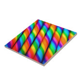 Rainbow Candy Cane Tegeltje (Zijkant)