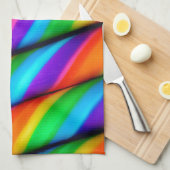 Rainbow Candy Cane Theedoek (Quarter Fold)