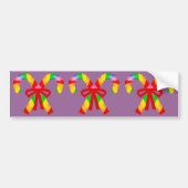 Rainbow Candy Canes Bumpersticker (Voorkant)