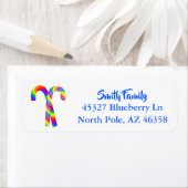 Rainbow Candy Canes Etiket (Insitu)