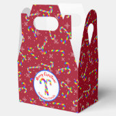 Rainbow Candy Canes kerst Bedankdoosjes (Geopend)