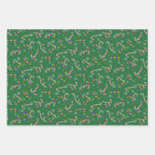 Rainbow Candy Canes kerst Inpakpapier Vel (Voorkant 3)