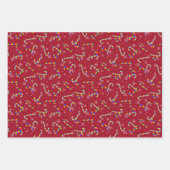 Rainbow Candy Canes kerst Inpakpapier Vel (Voorkant 2)