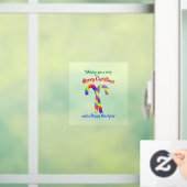 Rainbow Candy Canes kerst Raamsticker (Huis)