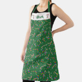 Rainbow Candy Canes kerst Schort (Insitu)