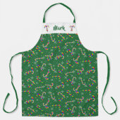 Rainbow Candy Canes kerst Schort (Voorkant)