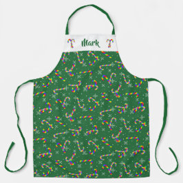 Rainbow Candy Canes kerst Schort