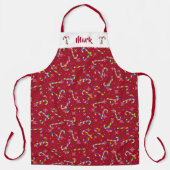 Rainbow Candy Canes kerst Schort (Voorkant)