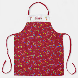 Rainbow Candy Canes kerst Schort