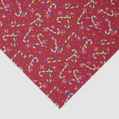 Rainbow Candy Canes kerst Tissuepapier (Detail)