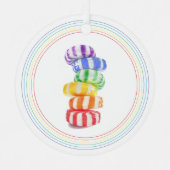 RAINBOW CANDY Metaal Cirkel Ornament (Voorkant)