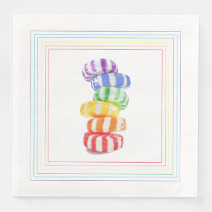 RAINBOW CANDY Standaard papieren servetten voor di