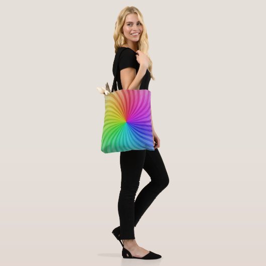 RAINBOW CANVAS TAS. TOTE BAG (Op model)