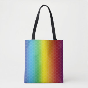RAINBOW CANVAS TAS. TOTE BAG