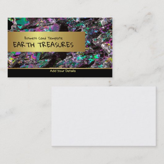 Rainbow Carborundum Crystals Visitekaartje (Voorkant / Achterkant)