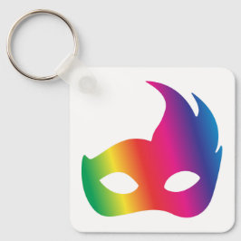 Rainbow Carnaval Mask Sleutelhanger