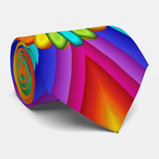 Rainbow Carnival Colorful Creative Stropdas (Opgerold)