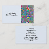 Rainbow 'Carnival' getextureerde mozaïektegels Visitekaartje (Voorkant / Achterkant)