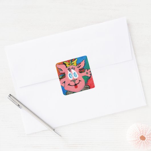 Rainbow Cartoon Character Sticker (Envelop)