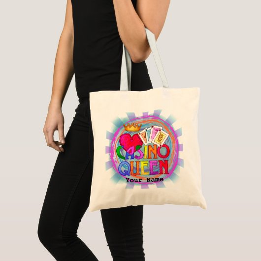 Rainbow Casino Queen Poker canvas tas (Voorkant (product))