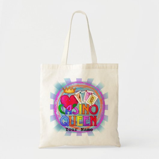 Rainbow Casino Queen Poker canvas tas (Voorkant)