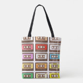 Rainbow Cassettes Vintage Cassette Tape Mixtape Tote Bag (Achterkant)