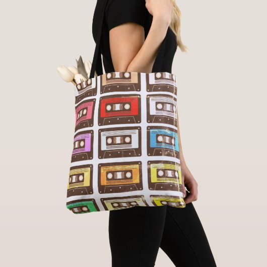 Rainbow Cassettes Vintage Cassette Tape Mixtape Tote Bag (Dichtbij)