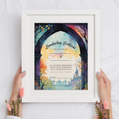 Rainbow Castle Garden Path Handfasting Certificaat Poster