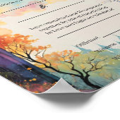 Rainbow Castle Garden Path Handfasting Certificaat Poster (Hoek)