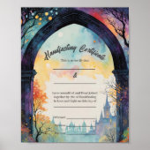 Rainbow Castle Garden Path Handfasting Certificaat Poster (Voorkant)