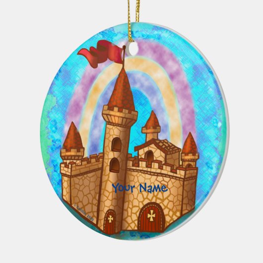 Rainbow Castle Keramisch Ornament (Links)