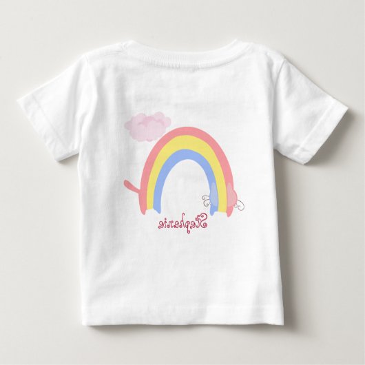 Rainbow Cat Aesthetisch voor- en achterkant, aange (Achterkant)