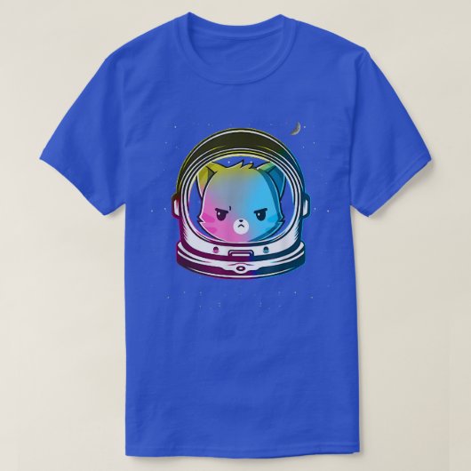 Rainbow Cat Astronaut Space Edeining Astronomie T-shirt (Design voorkant)