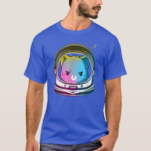 Rainbow Cat Astronaut Space Edeining Astronomie T-shirt
