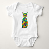 Rainbow Cat Baby Bodysuit (Voorkant)