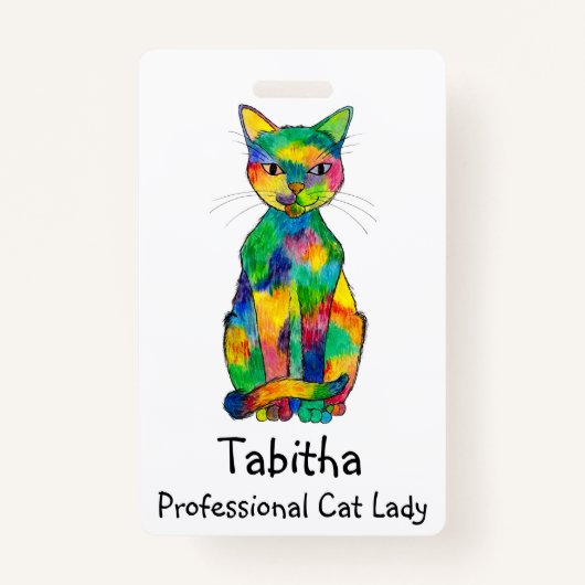 Rainbow Cat Badge (Voorkant)