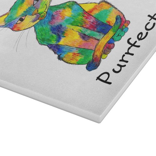Rainbow Cat Cutting Board Snijplank (Hoek)