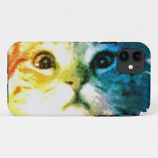 Rainbow Cat Face Case-Mate iPhone Case (Achterkant (horizontaal))
