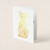 Rainbow Cat Folie Verjaardag Kaart (Voorkant)