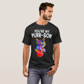 Rainbow Cat Je bent mijn persoon met hart T-shirt (Voorkant volledig)