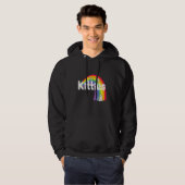 Rainbow Cat Katten Katten Kat Hartliefde Hoodie (Voorkant volledig)