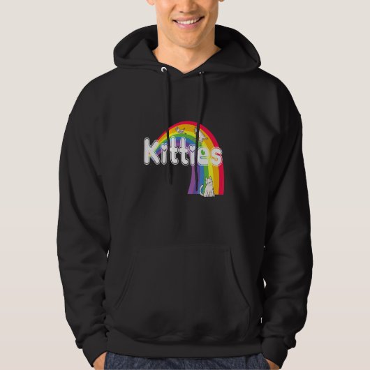 Rainbow Cat Katten Katten Kat Hartliefde Hoodie (Voorkant)