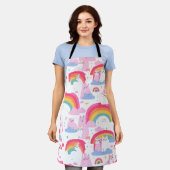 Rainbow Cat Land Schort (Gedragen)