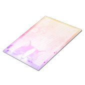 Rainbow Cat Lined Stationery - Roze Gereguleerde K Notitieblok (Schuin)